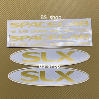 สติ๊กเกอร์* SPACECAB SLX ( ไข่ปลา ) ติดกระจกแค๊ป ISUZU TFR ปี 96 ราคาต่อคู่  มี 2 ชิ้น