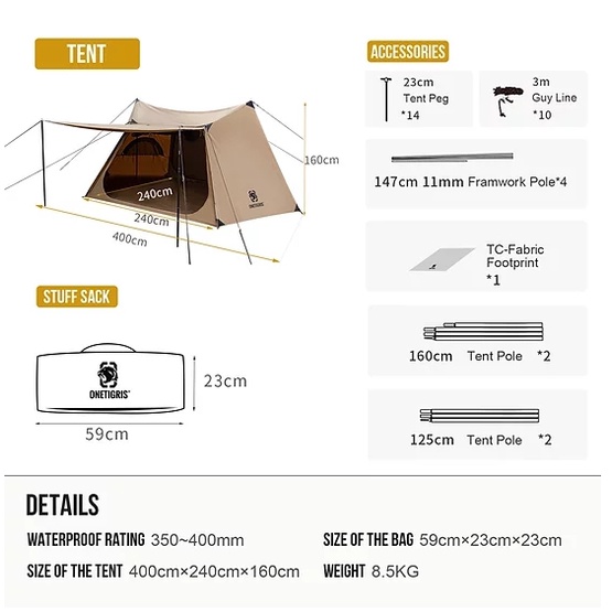 onetigris-solo-homestead-camping-tent-tc-เต็นท์แคมป์ปิ้ง-ผ้า-tc