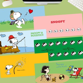 แผ่นรองคีย์บอร์ด ขนาดใหญ่ ลายการ์ตูน Snoopy แบบสร้างสรรค์ สําหรับโต๊ะทํางาน