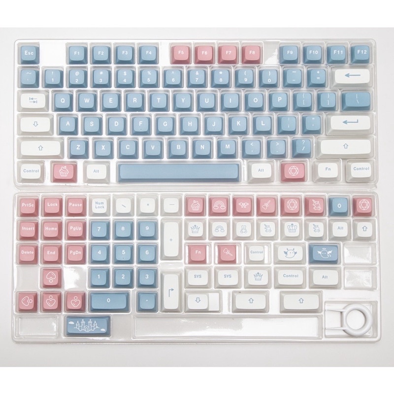 keycap-sky-city-keycap-xda-profile-134-keyboard-สีพาสเทล-คีย์-ผงสีฟ้า-pbt-dye-sub-คีย์บอร์ดแบบกลไก-keycap