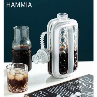 Hammia ขวดทําน้ําแข็ง แบบพกพา พับได้ พร้อมฝาปิด สําหรับทําน้ําแข็ง บาร์
