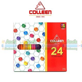 เช็ครีวิวสินค้าสีไม้ Colleen 24แท่ง24สี#775(แท่งเหลี่ยม)