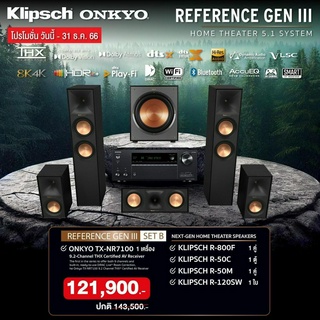 SET  ONKYO  TX-NR7100  +  KLIPSCH  R-800F  +  R-50C  +  R-50M  + R-120SW