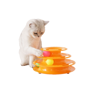 DOODEE🐱 ของเล่นแมว รางบอลทาวเวอร์ 3ชั้น รางบอลแมว Three Levels Tower Tracks Cat Toy