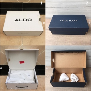 กล่องใส่รองเท้า กล่องรองเท้า แบรนด์ ALDO และ COLE HAAN ของแท้ พร้อมลายของแบรนด์ ซื้อจาก shop ทุกกล่อง