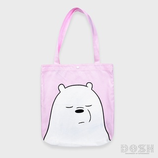 DOSH:CLOTH BAG กระเป๋าผ้า TWILL สีชมพู ลิขสิทธิ์ WE BARE BEARS รุ่นDBBB1001-PI