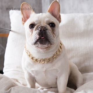 Pet Bully Dog Adjustable Gold Silver Plated Chain Collar Safety Control Necklace