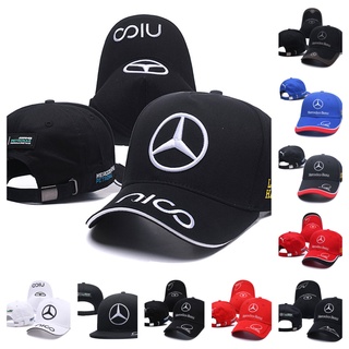 Mercedes-benz F1 หมวกเบสบอลลําลอง กันแดด ลายโลโก้รถยนต์ สําหรับผู้ชาย และผู้หญิง VQAH