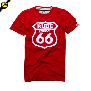 rudedog T-shirt เสื้อยืด รุ่น Rude66 (ผู้ชาย) (LIMITED EDITION) คอกลม แฟชั่น ลายสกรีน ผ้าฝ้าย cotton ฟอกนุ่ม ไซส์ S M L