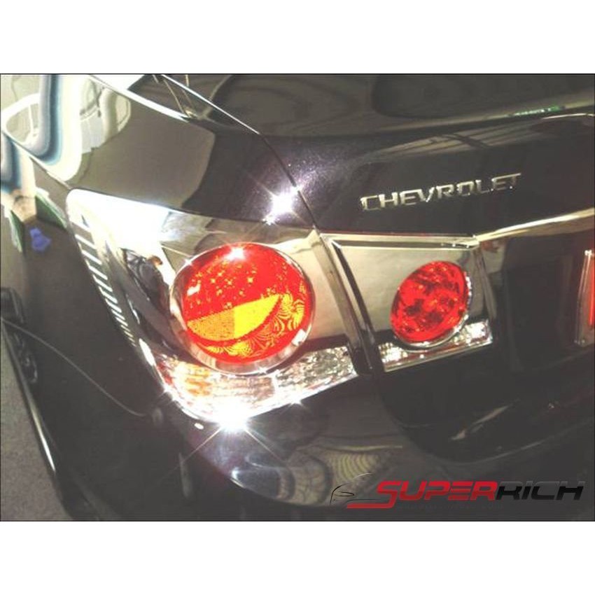 chevrolet-cruze-2010-ฝาครอบไฟท้ายรถยนต์-4ชิ้น-โครเมี่ยม-ประดับยนต์-ชุดแต่ง-ชุดตกแต่งรถยนต์