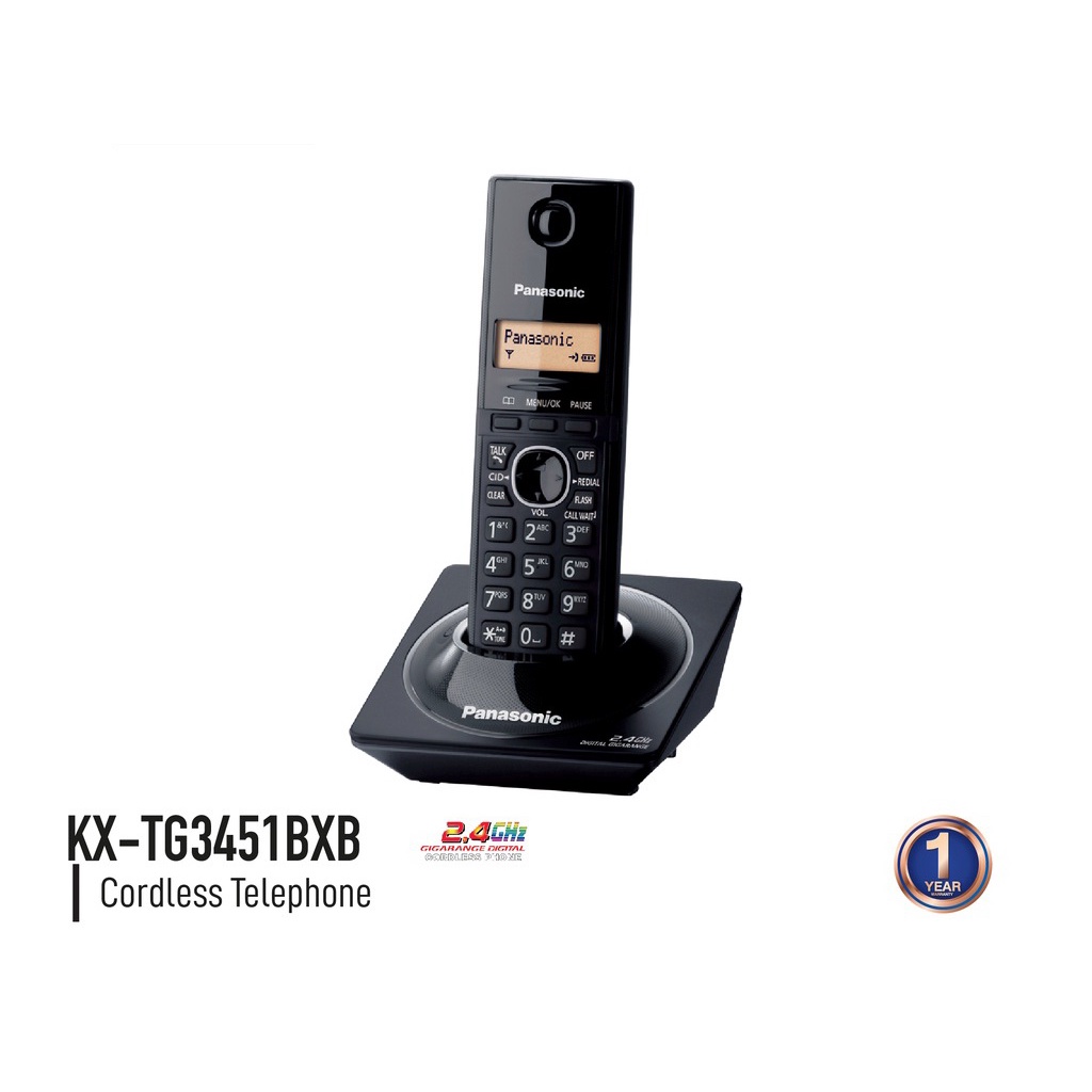 ภาพหน้าปกสินค้าโทรศัพท์ไร้สาย PANASONIC รุ่น KX-TG3451BX (ของแท้) รับประกันศูนย์ PANASONIC 1ปี