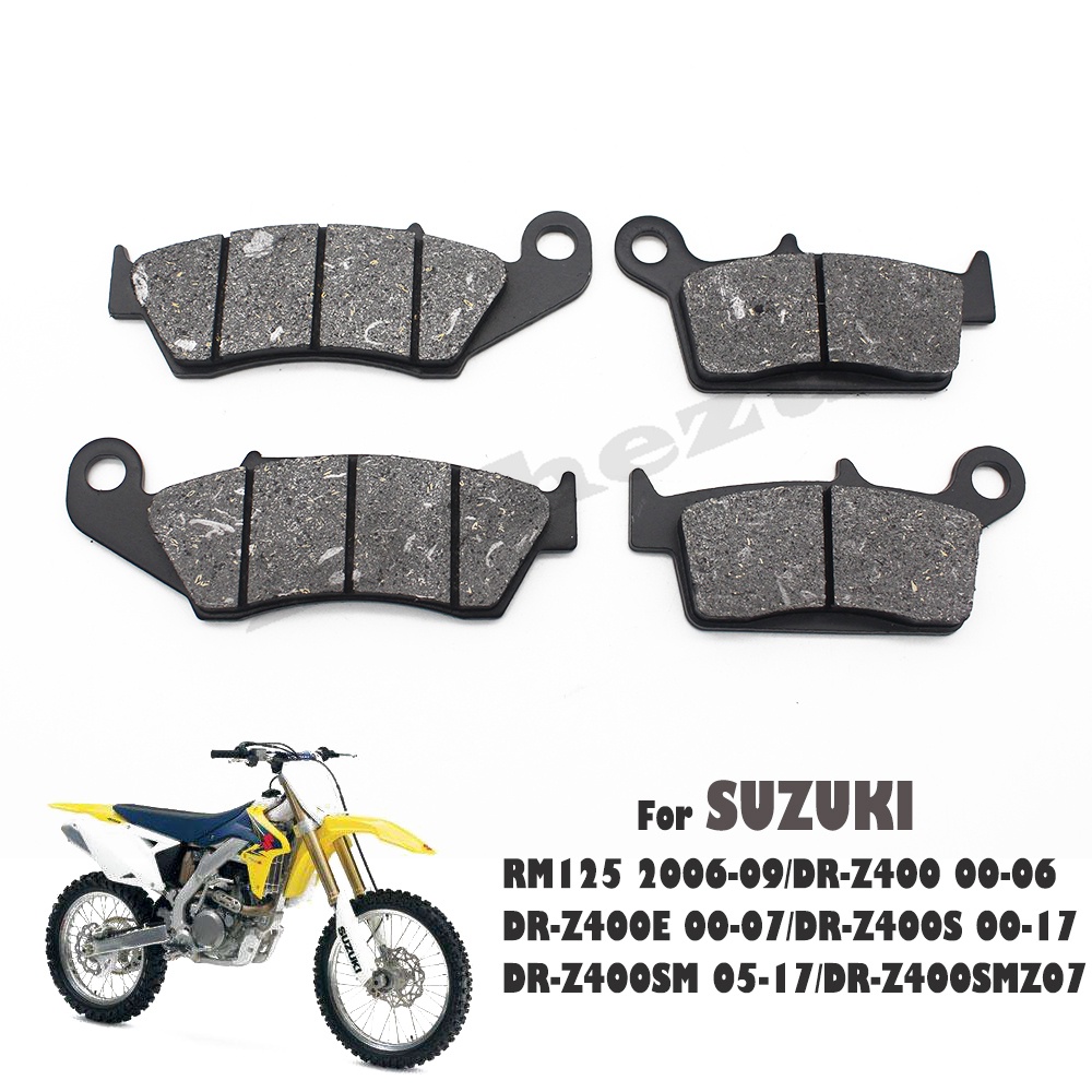 ผ้าเบรกหน้า-และหลังรถจักรยานยนต์-สําหรับ-suzuki-rm125-drz400-drz400e-drz400s-drz400sm-drz400smz-drz400-e-s-sm-smz