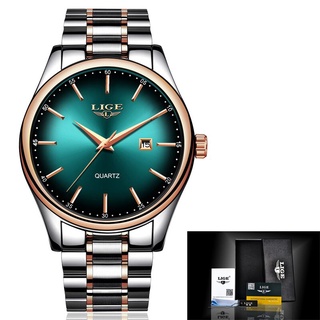 2019 New LIGE Mens Watches Top Brand Luxury Full Steel Business Quartz Watch Men Fitness Sports