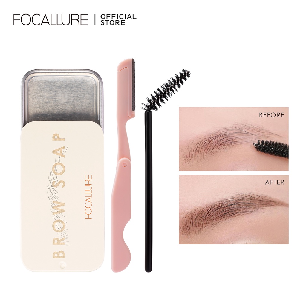 ราคาและรีวิวFocallure เจลปัดคิ้ว สีใส 3D กันน้ำ ติดทนนาน มาสคาร่าคิ้ว แว็กปัดคิ้ว เจลขนนก