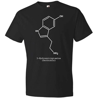 เสื้อยืดแขนสั้นพิมพ์ลาย Serotonin Molecule Serotonin สําหรับผู้ชาย