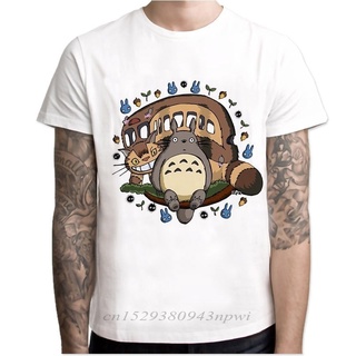 เสื้อยืดพิมพ์ลายแฟชั่น เสื้อยืด พิมพ์ลายอนิเมะญี่ปุ่น Totoro Studio Ghibli Spirit Away แฟชั่นฤดูร้อน สําหรับผู้ชาย