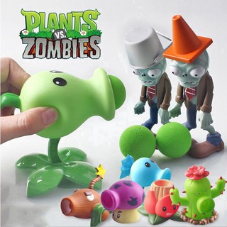 Plants Vs Zombies ชุดโมเดลตุ๊กตาของเล่นสําหรับเด็ก