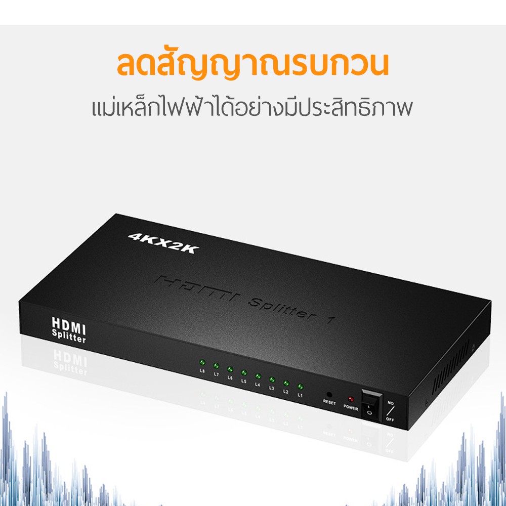 กล่องแปลงสัญญาน-hdmi-splitter-เข้า-1-ออก-8-hdmi-splitter-1x8-hdmi-1-in-8-out-switch-splitter