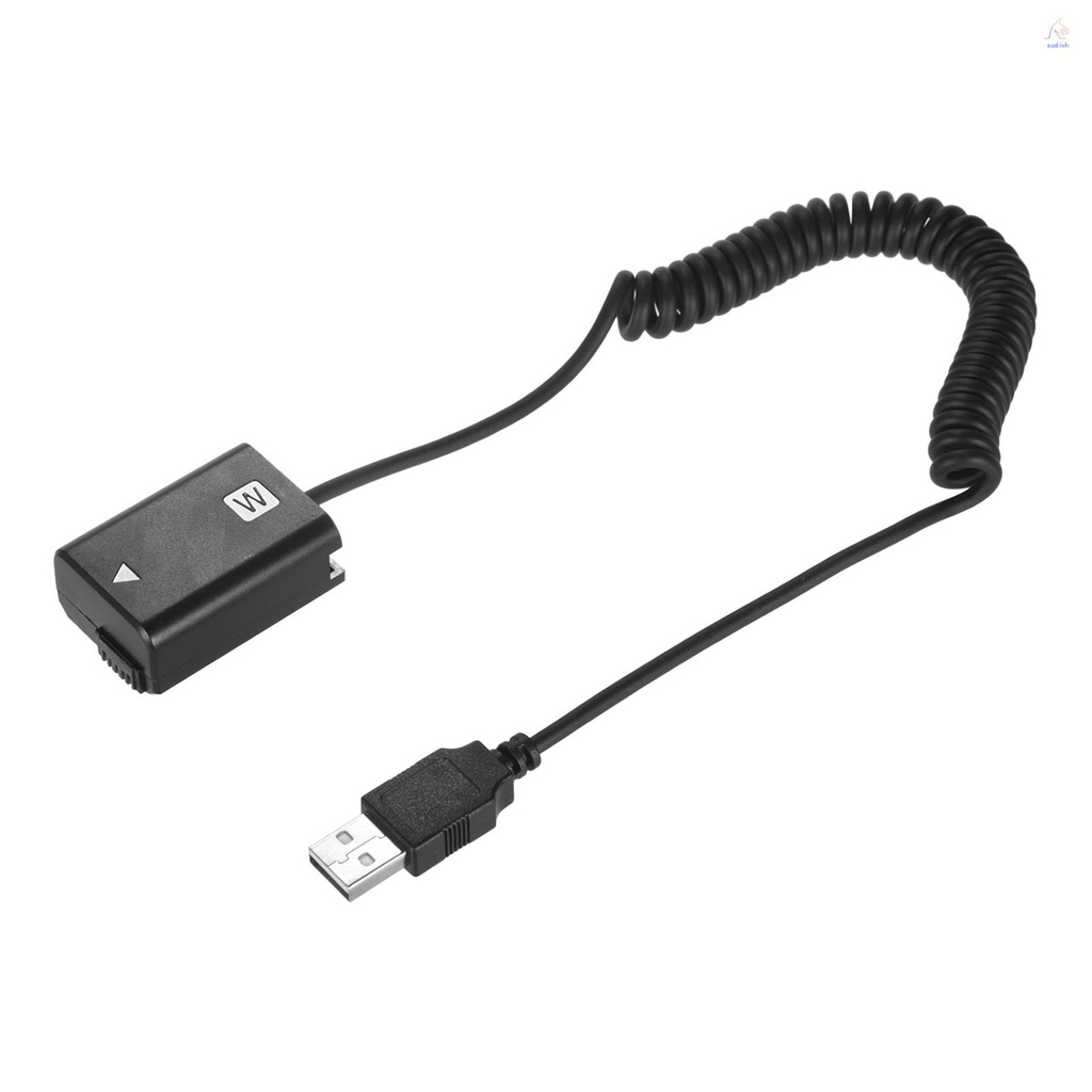 ใหม่-andoer-5v-usb-np-fw50-อะแดปเตอร์แบตเตอรี่-dummy-พร้อมสายเคเบิ้ลพร้อมกล้อง-a7-a7ii-a7sii-a6000-a5000-a3000-nex5-nex3-ildc