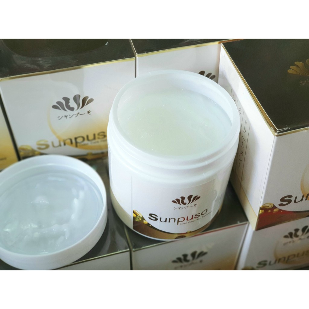 sunpuso-ซันปุโซะ-คัลเลอร์แคร์-แฮร์ทรีทเม้นท์-500มล-สำหรับผมทำสี-ทรีทเม้นท์ล็อคสีผม-บำรุงผม-ครีมหมักผม-ที่หมักผม