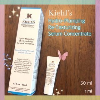 พร้อมส่ง! 💙 KIEHLS Hydro-Plumping Re-Texturizing Serum Concentrate 50ml / 5 ml คีลส์ ผิวขาดน้ำ ชุ่มชื่น ผิวอิ่มน้ำ
