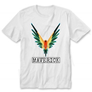 [100% Cotton] เสื้อยืด ลาย Maverick w DMN สีขาว