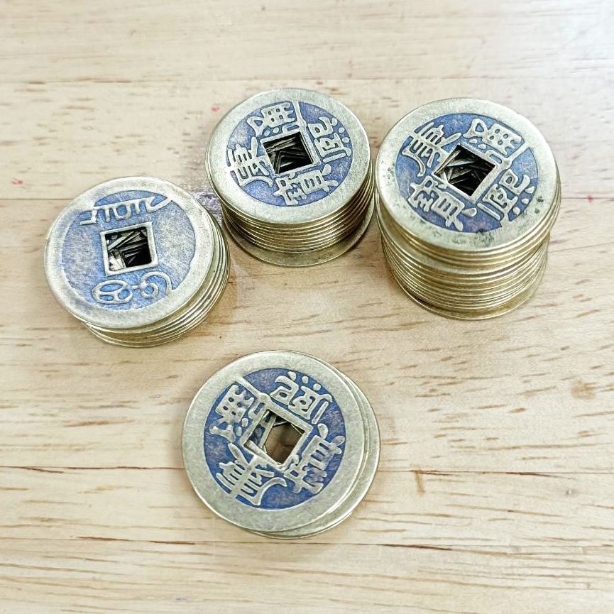 ภาพสินค้าเหรียญนำโชค เงินทองไหลมาเทมา เหรียญจีน เหรียญอี้จิง เหรียญเก่าจีน เหรียญจีนโบราณ ปรับฮวงจุ้ย ของมงคล เหรียญ ของนำโชค ZX จากร้าน realwoodpc บน Shopee ภาพที่ 2