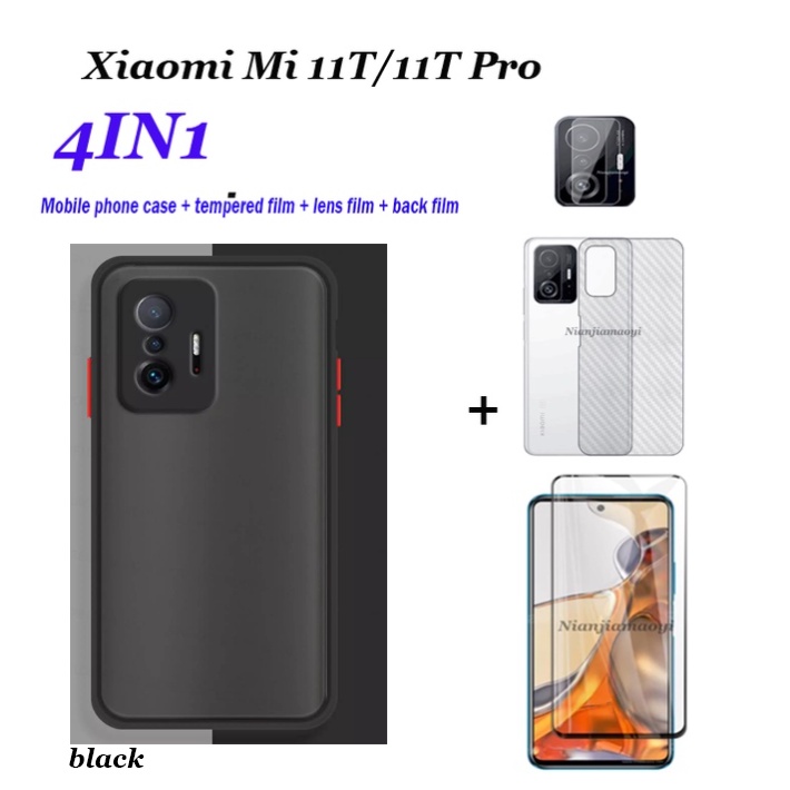 4in1-เหมาะสำหรับ-xiaomi-11t-mi-11t-pro-mi-10t-lite-5g-mi-10t-5g-mi-10t-pro-5g-กล้องกันกระแทกรูรับแสงที่แม่นยำเคสเลนส์เคสป้องกันมือถือเคสโทรศัพท์มือถือฝาหลัง-ฟิล์มนิรภัย-หลัง-ฟิล์มเลนส์