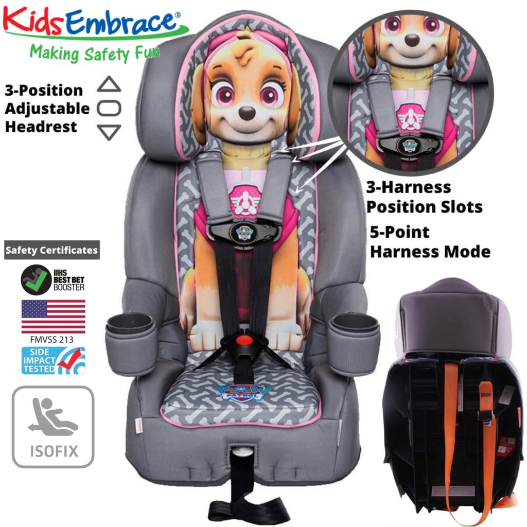 คาร์ซีทสำหรับเด็กโต-พาวเพโทร-สกาย-kidsembrace-nickelodeon-paw-patrol-skye-combination-harness-booster-car-seat