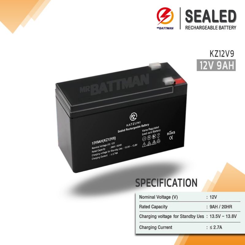 แบตเตอรี่-ups-เครื่องสำรองไฟ-katzuni-battery-12v-9ah