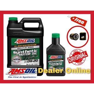 Amsoil Signature Series SAE 0w-20 น้ำมันเครื่องสังเคราะห์แท้ 100%