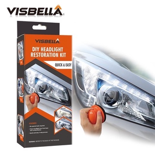 ชุดขัดเงาโคมไฟหน้ารถ น้ำยาลบรอยขีดข่วน เพิ่มความเงางาม - Visbella Car Care DIY headlight restoration kit