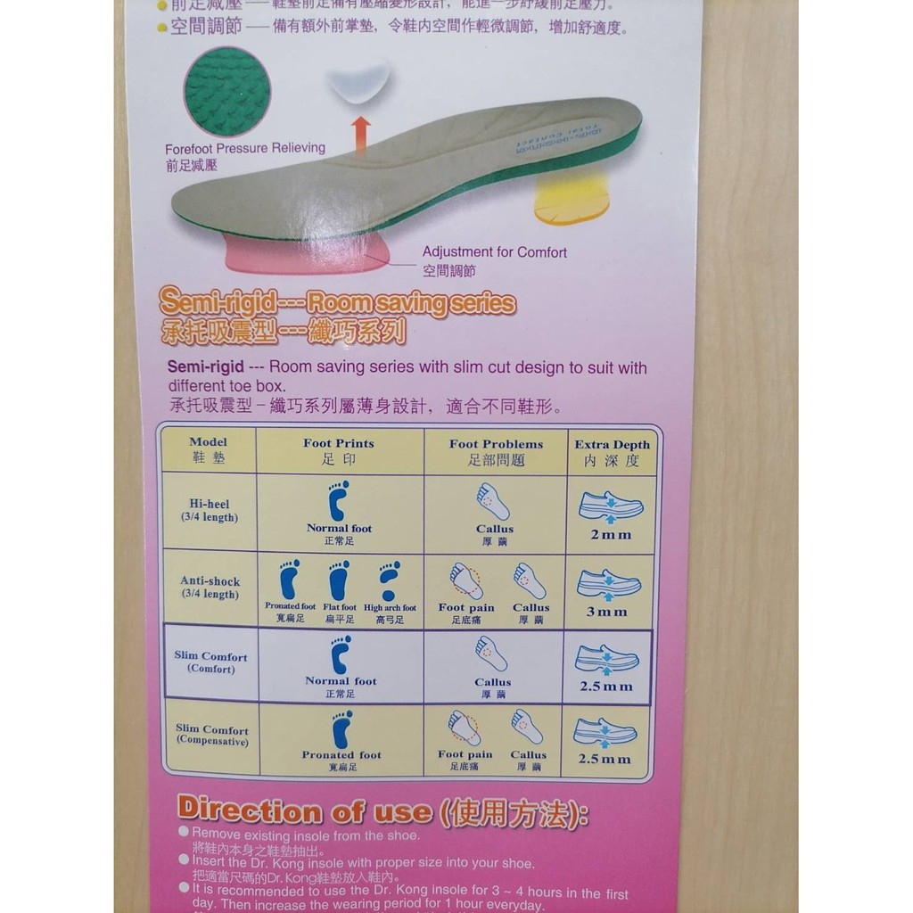 dr-kong-prohealthy-comfort-insole-แผ่นรองเท้าสำหรับรองเท้าผู้หญิง