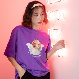 AMITY- NEW ANGEL 🧚 VIOLET Oversize เสื้อสีม่วง เสื้อโอเวอร์ไซส์ เสื้อโอเวอร์ไซต์