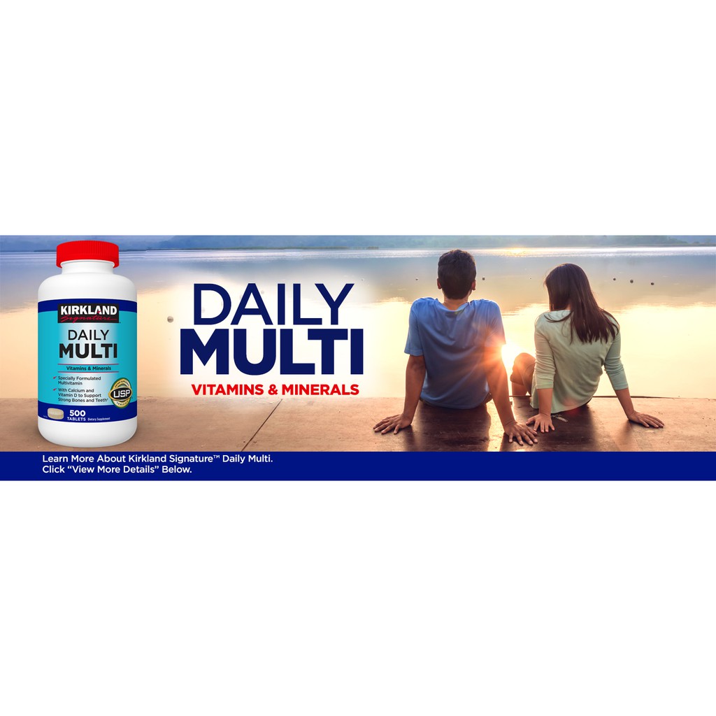 ภาพสินค้าKirkland Signature Daily Multi, 500 Tablets Exp.07/2024 จากร้าน youtheryshop บน Shopee ภาพที่ 6