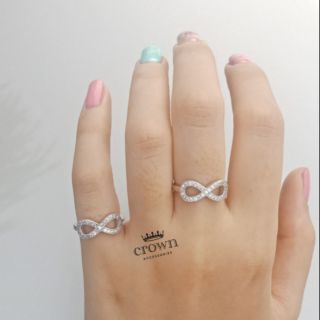 Infinity rings แหวนนิ้วก้อย แหวนเพชร แฟชั่น เครื่องประดับ เกาหลี