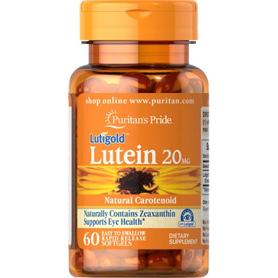 ภาพหน้าปกสินค้า(EXP 05/2023 ) Puritan Lutigold Lutein 20 mg with Zeaxanthin 60 softgels ถนอมดวงตา จากร้าน bestproductweb บน Shopee