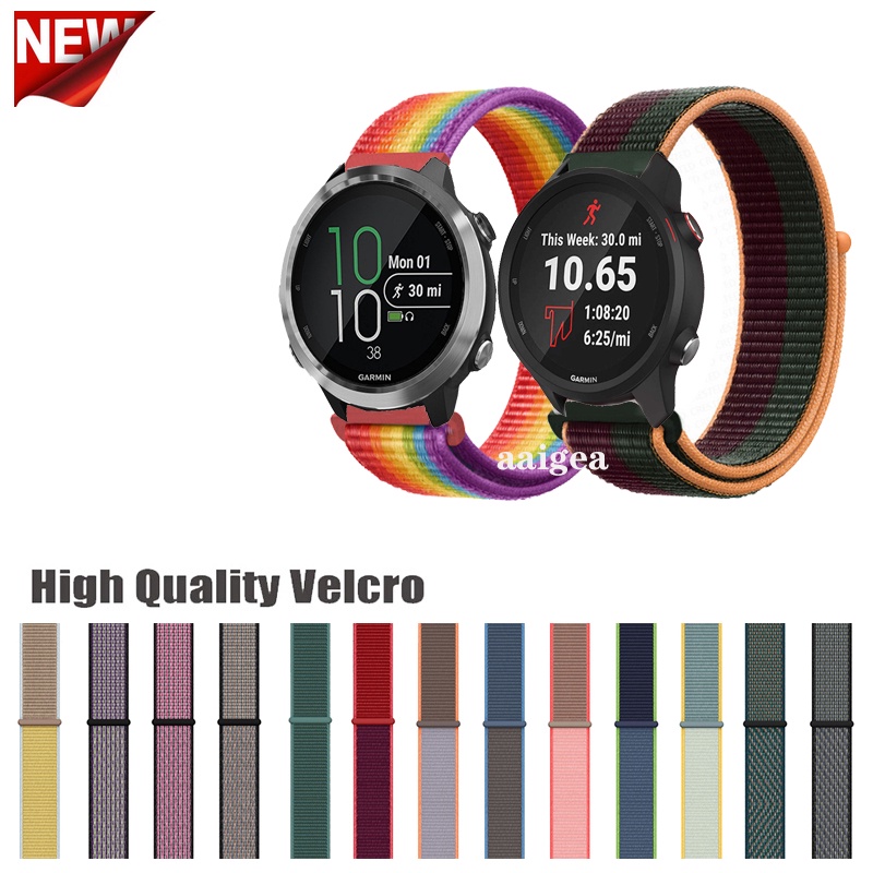 สายรัดห่วงไนลอนสำหรับ-garmin-forerunner-645-245-245-เพลง-for-garmin-vivoactive-3-music-venu-venu-sq