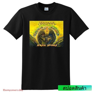 เสื้อยืดผ้าฝ้ายCOTTON Gildan เสื้อยืดคอกลม พิมพ์ลาย Santana Africapeak Vinyl Cdmall Mediu Arge Or Men สําหรับผู้ชายS-5XL