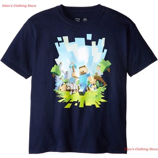 เสื้อยืดผู้ชาย90 Edens Clothing Store 2021 Minecraft - Adventure Youth T-Shirt เสื้อยืดผ้าฝ้าย 100%