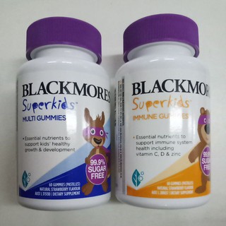 ภาพหน้าปกสินค้าวิตามินรวม สำหรับเด็ก แบล็คมอร์ แบบกัมมี่ เยลลี่ 60 ชิ้น Blackmores Superkids Multi Gummies / Immune 60 Gummies ที่เกี่ยวข้อง