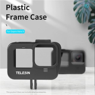 TELESIN Vlog Plastic Frame Case Mount Bracket With Cold Shoe Battery Side Cover Hole for GoPro Hero 9/10/11