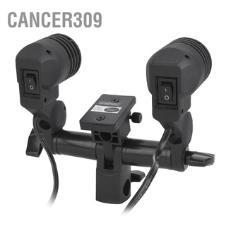 Cancer309 NiceFoto E27 Double Bulb Holder Photography Studio Photo Flash Lamp Bracket