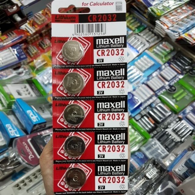 ปุ่มกุญแจรีโมทรถยนต์ Maxell Cr2032H 3V Cr2032 3 ชิ้น