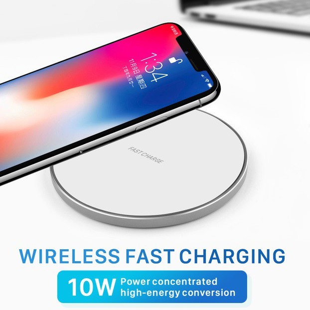 Sicop Chrpy Fast Wireless Charger Pad Charging Quick Adapter In White
