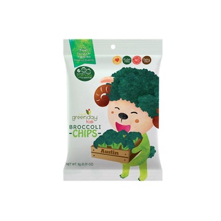 ภาพขนาดย่อของสินค้าGreenday Kids Broccoli Chips กรีนเดย์คิดส์บร็อคโคลีกรอบ 9 กรัม
