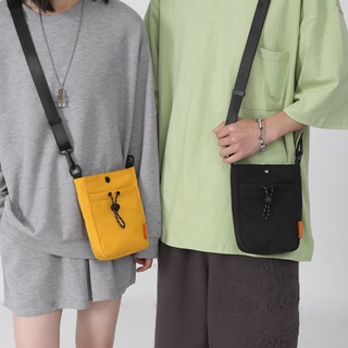 Ulzzang กระเป๋าสะพายไหล่ ผ้าไนล่อน ขนาดเล็ก สไตล์เกาหลี แฟชั่นสําหรับผู้ชาย