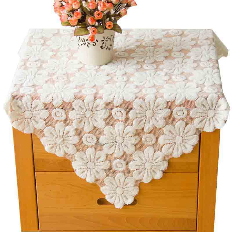 bedside-table-cover-เครื่องซักผ้ากลวงลูกไม้ทีวีตู้เย็นเตาอบไมโครเวฟโต๊ะข้างเตียงปกผ้าขนหนูปกผ้าคลุมกันฝุ่นอเนกประสงค์ผ้า