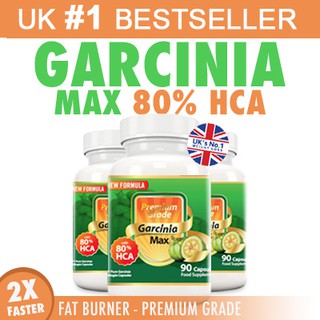 Garcinia MAX หุ่นดี ลีนหน้าท้อง ลดไขมัน ควบคุมความอยากอาหาร แพค 3 x 30 แคปซูล (Evolutionary Slimming, UK)