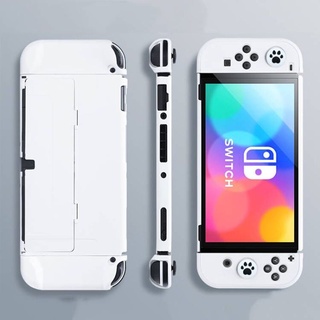 ภาพหน้าปกสินค้าNintendo Switch OLED Protective Hard Case Joy Con Controller Case Housing 5-piece Full Cover Shell For NS OLED Accessories ที่เกี่ยวข้อง